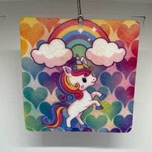 Unicorn Hearts and Rainbow Air Freshener